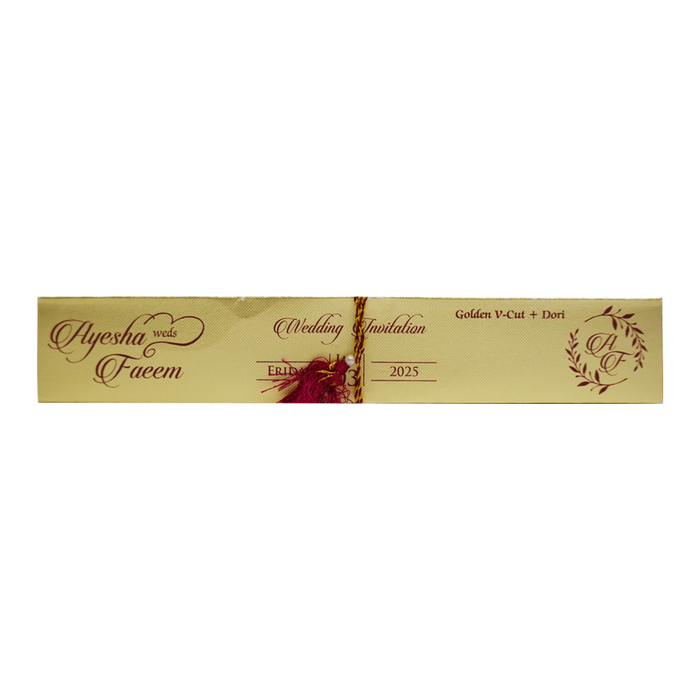 Maroon Red velvet Scroll Card