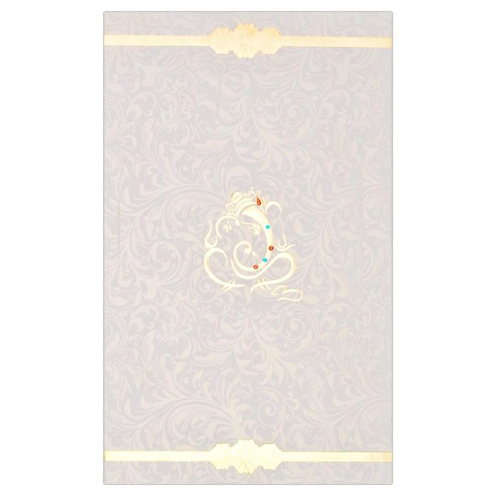 Admirable Ganesha Padded Wedding Card-KNK2280