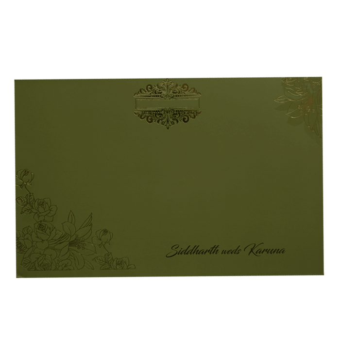 Lemon Grass Floral Wedding Card