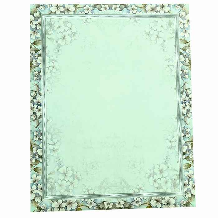 Blue White Floral Door Invitation Card