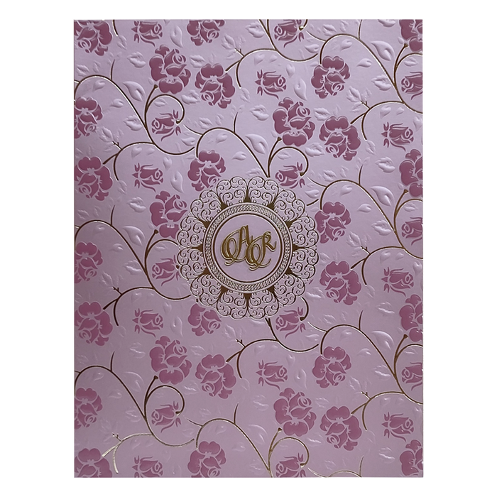 Pink Flower Wedding Invitation Card