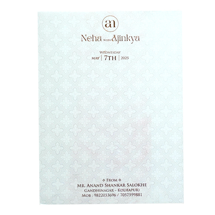 Pearl White Padded Invitation