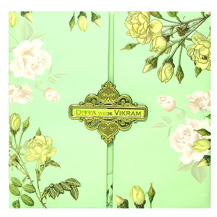 Green Door Type Invitation Card