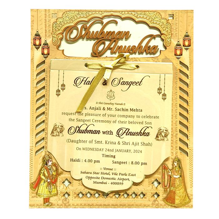 Cream Traditional Laser Cut Wedding Card