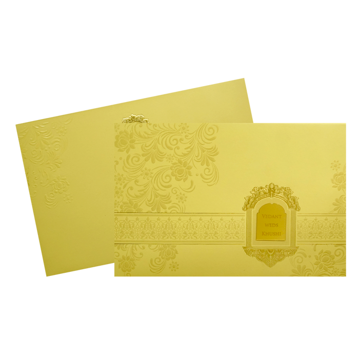 Light Yellow Wedding Card
