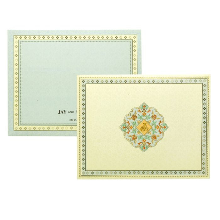 Blue Premium Wedding Card