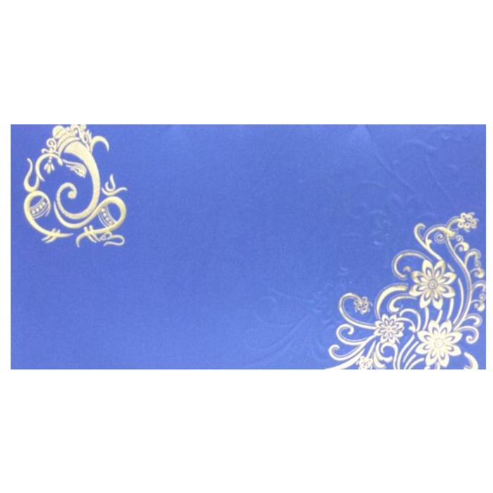Alluring Blue Shading With Floral Theme Wedding Card - KNKS17BG