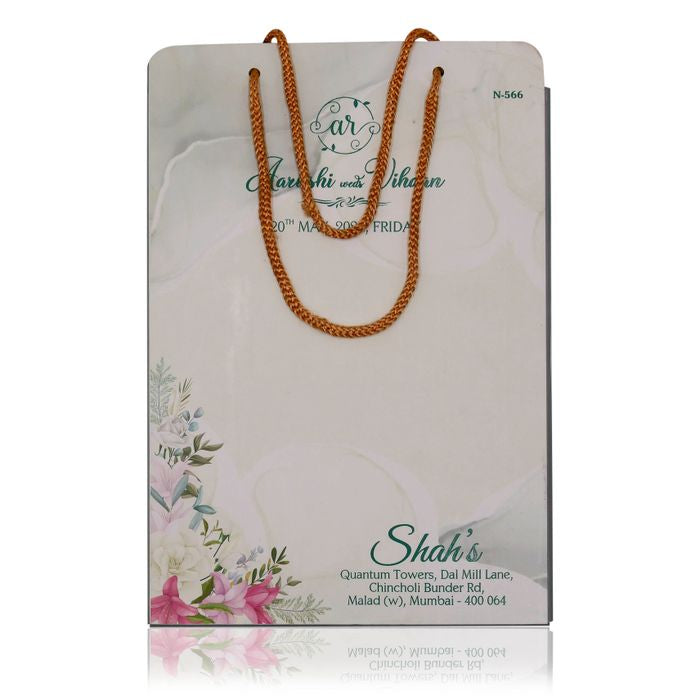 Pale Soft Green Floral Invitation