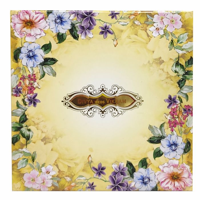 Gold Premium Padded Floral Design In Offset-KNPO5511G