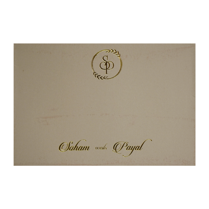 Beige Tracing Sheet Invitation Card