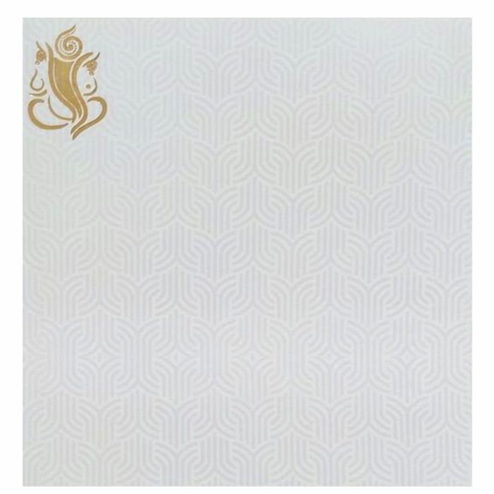 Ganesha With Cut Design Wolly Background Invitation Card-Knk30522