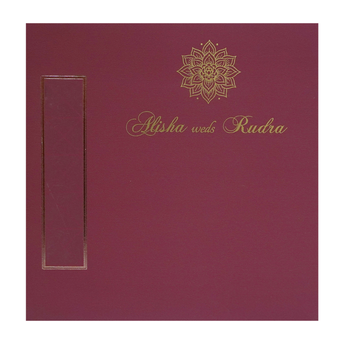 Deep Red Single Sheet Invitation Card