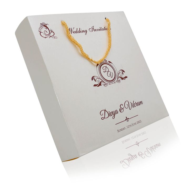 cream gold foiling sweet box card
