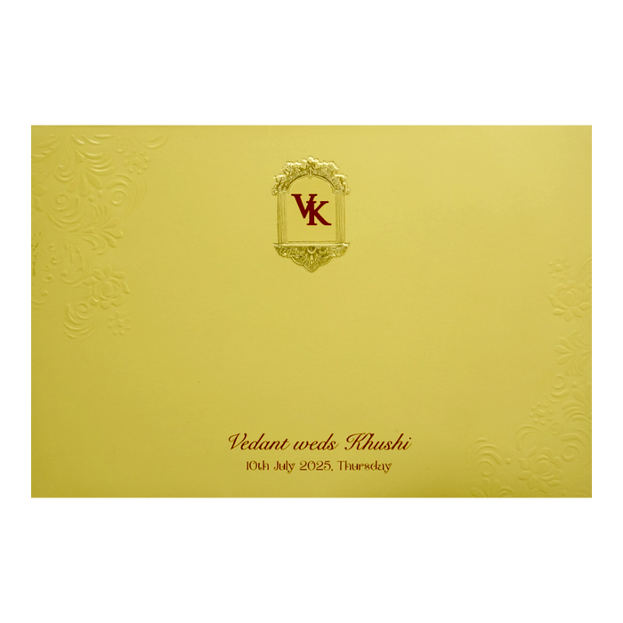 Light Yellow Wedding Card