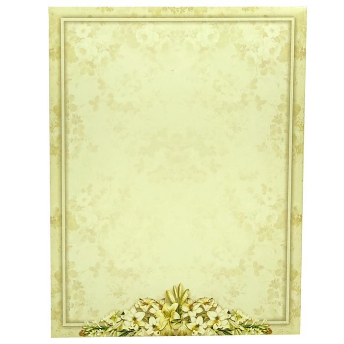Green Classic White Floral Design With Name Plate-KNKC4047
