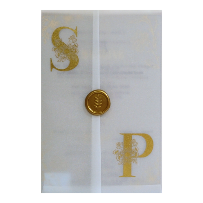 Beige Tracing Sheet Invitation Card
