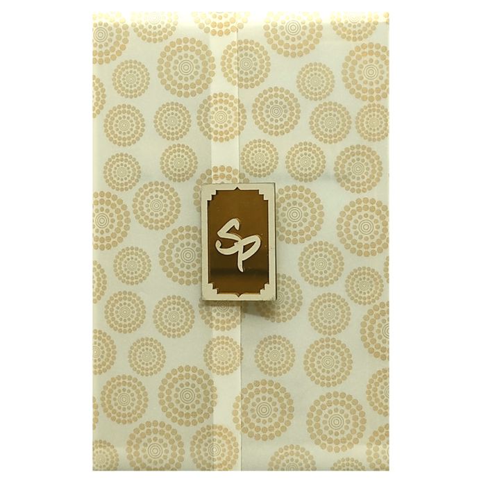 Cream Floral Tracing Invitation Card