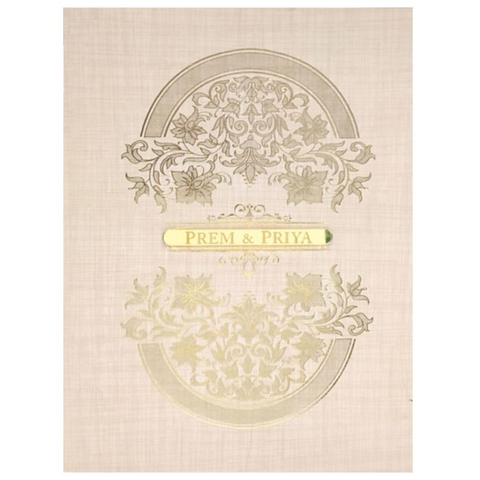 Sandal Premium Padded Stiff Board Invitation Card-KNPS9501S