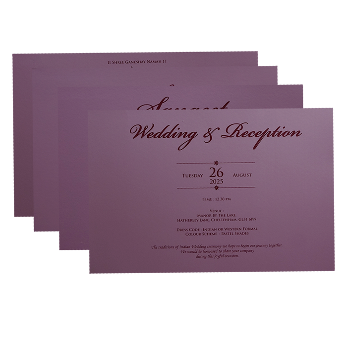 Light Pink Wedding Card