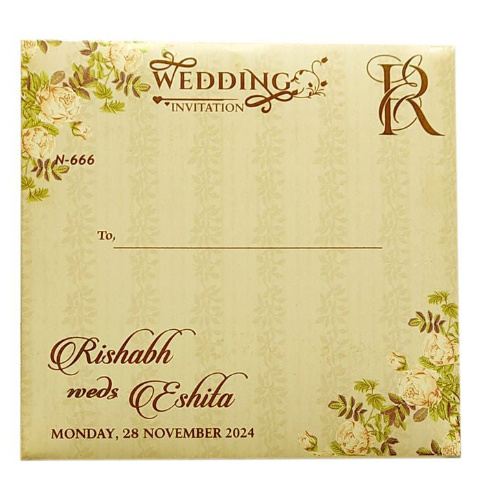 Almond White Tracing Sheet Card