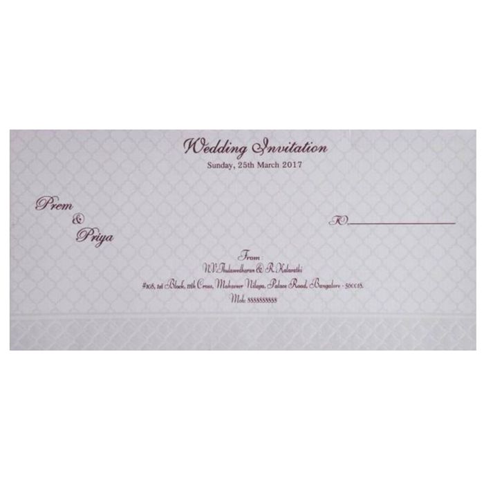 Pristine White Shading With Gold Foiling Balaji And Padhmavathi Wedding Card - KNK2521
