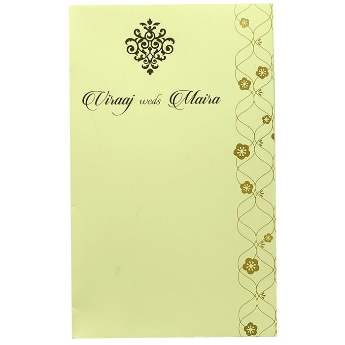 Cream Floral Invitation Card Design
