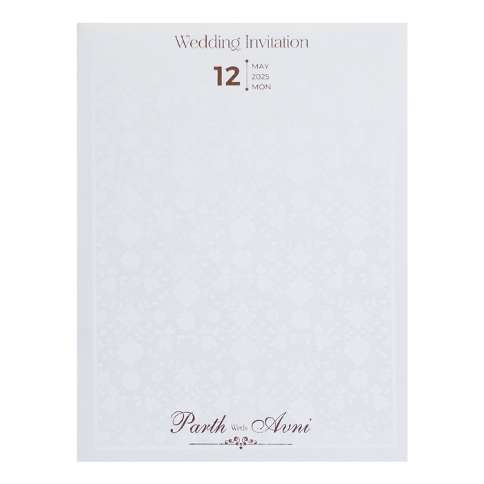 White Fancy Floral Invitation