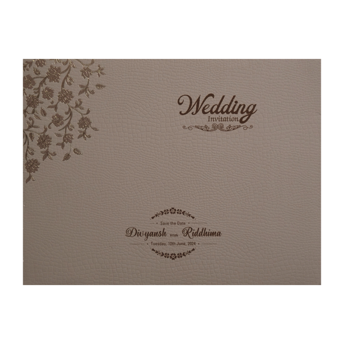 Peach Padded Invitation Card
