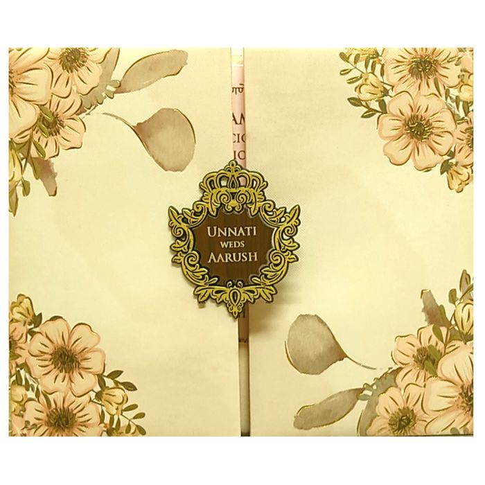 Light Pale Brown Padded Invitation