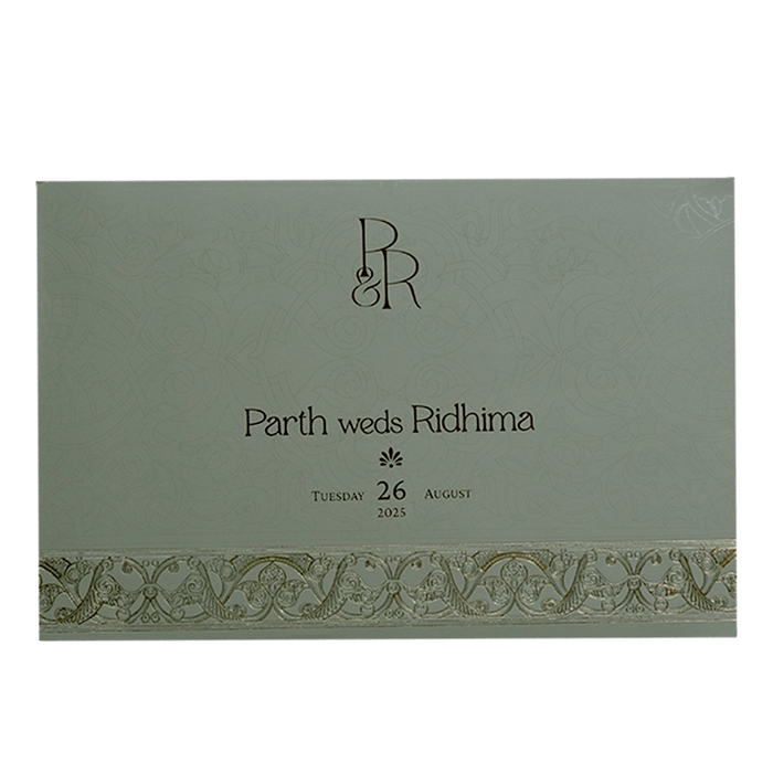 Grey Wedding Card