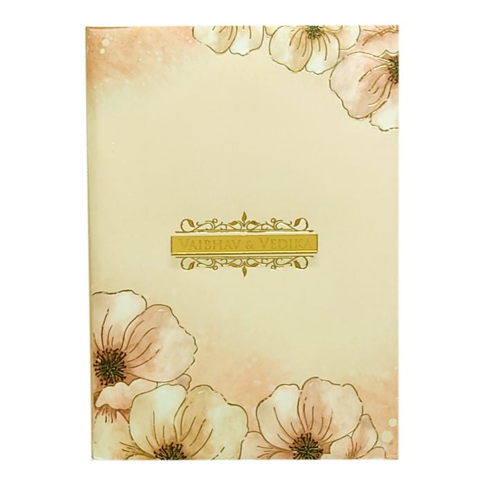 Pink Padded Blossom Invitation Card