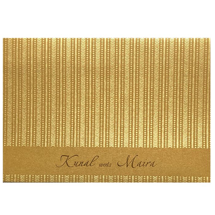 Brown Gold Design Invitation Card