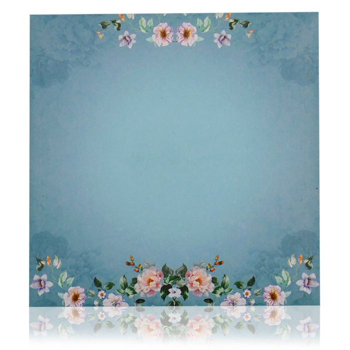 Berry Blue Floral Offset With Name Plate-KNKBY5407