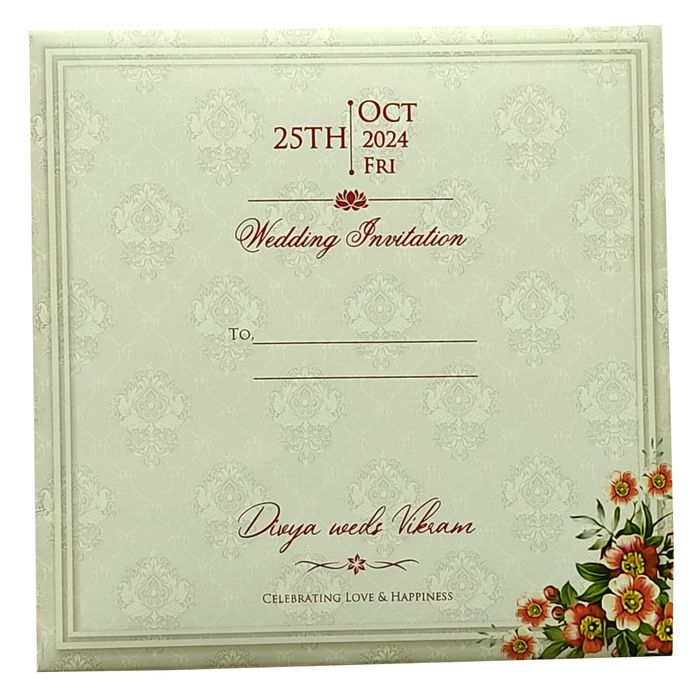 Green Laser Cut Mdf Invitation Card