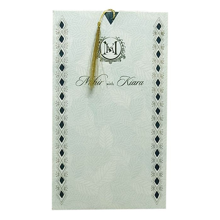 Dark Blue Single Sheet Invitation