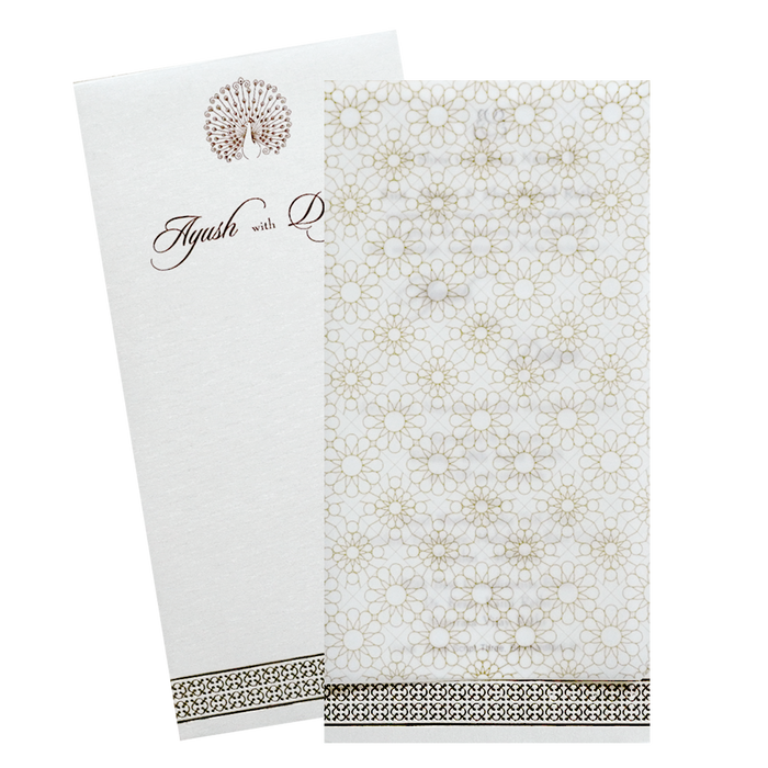 White Tracing Sheet Invitation Card