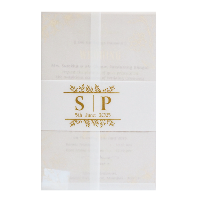 Cherry Red Tracing Invitation Card