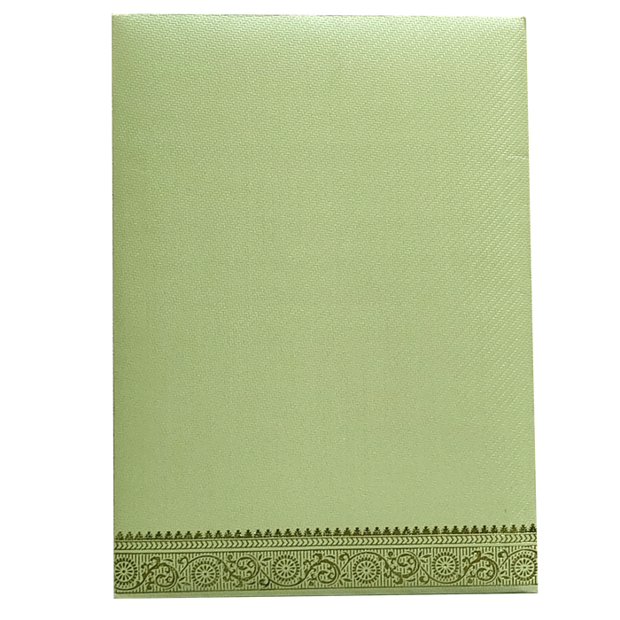 Green Traditional Indian Wedding Card