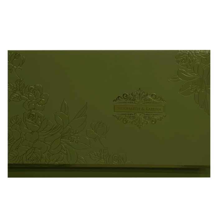 Lemon Grass Floral Wedding Card