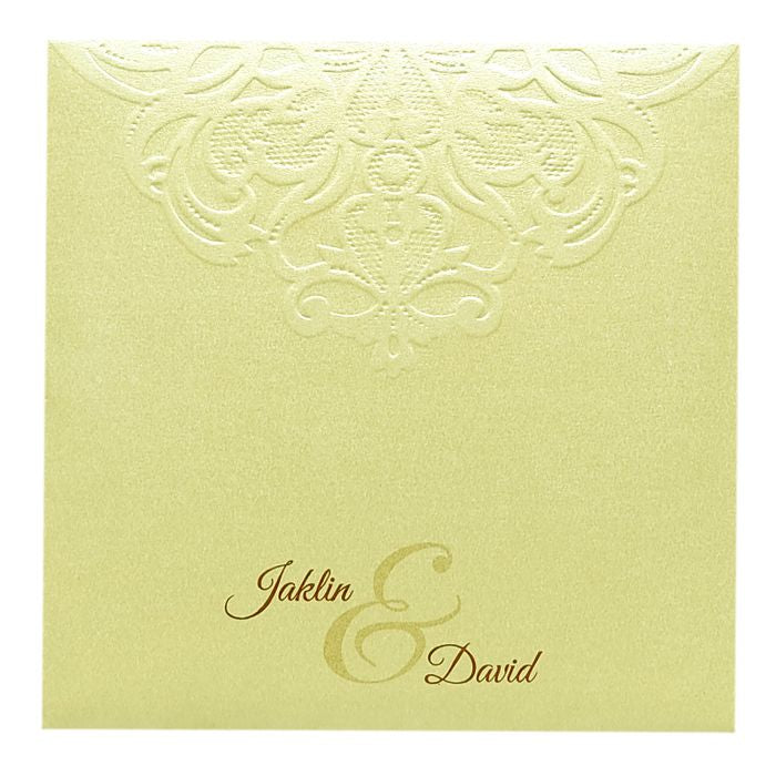 White Floral Laser Cut Invitation Card