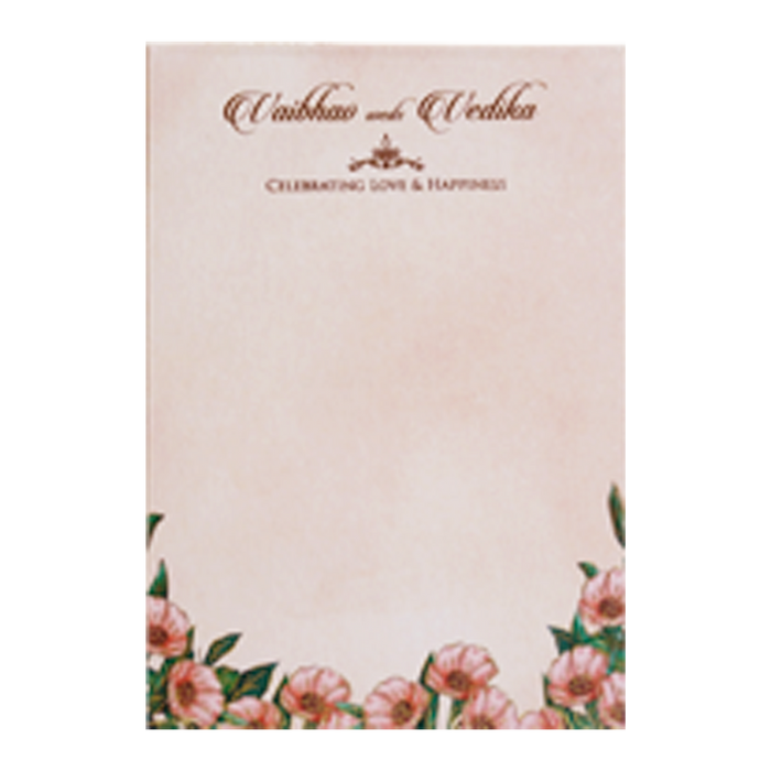 Peach Door Wedding Invitation Card