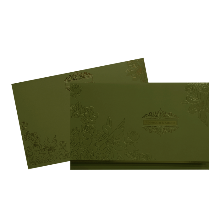 Lemon Grass Floral Wedding Card