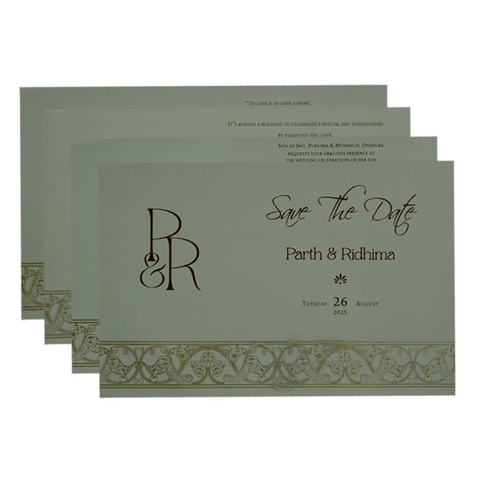 Grey Wedding Card