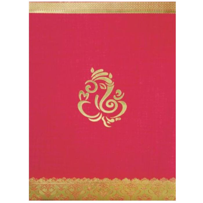 Alluring Cream Shading With Ganesha Theme Wedding Card