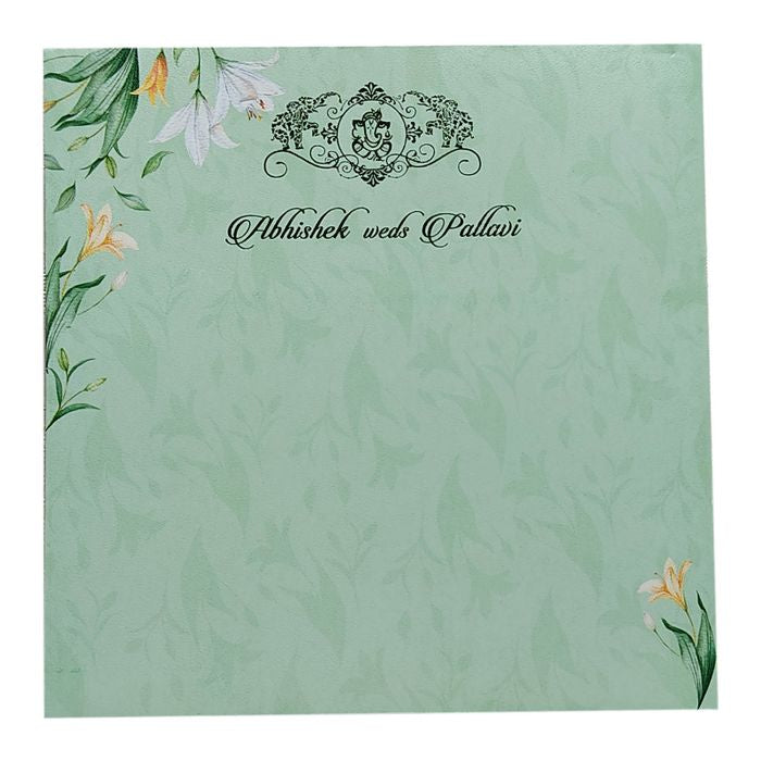 Soft Green Single Sheet Invitation