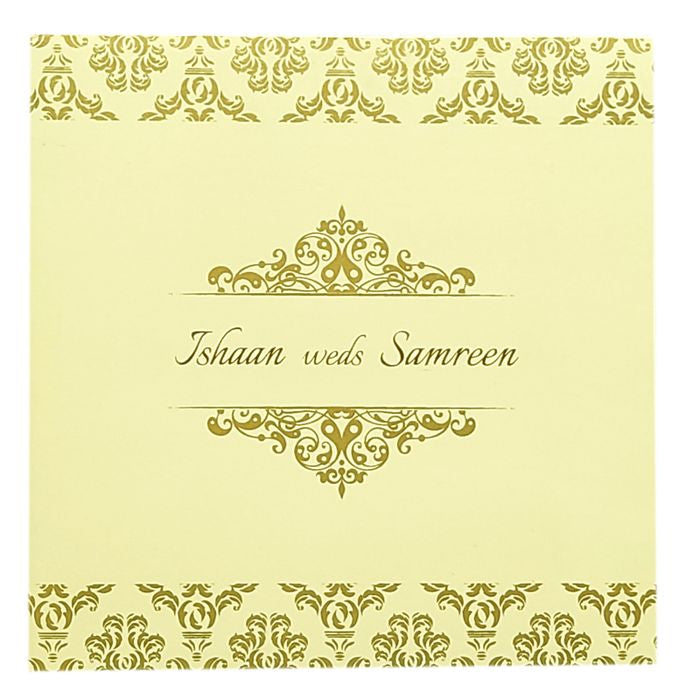 Cream Gold Design Invitation Card
