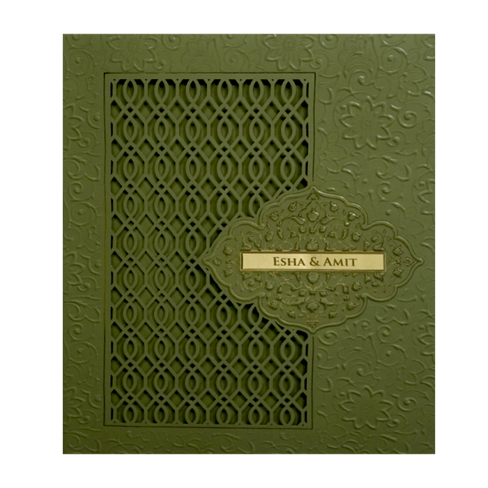 Lemon Grass MDF Wedding Card