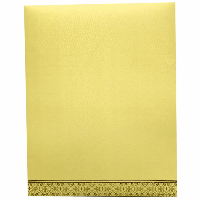 Gold Ganesha Floral Wedding Card