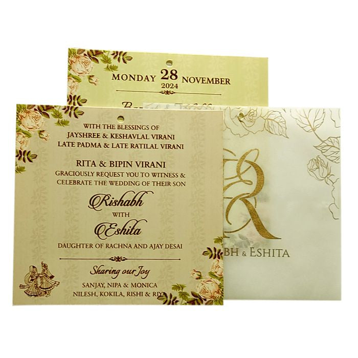 Almond White Tracing Sheet Card