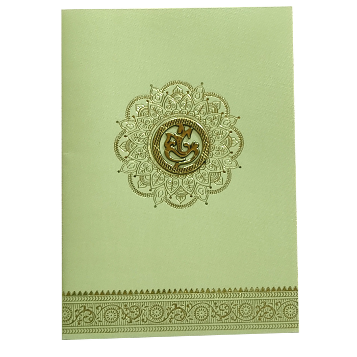 Green Traditional Indian Wedding Card